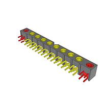 Samtec GRF1-J-P-08-E-RA-TH1-E Multi-Port Connectors 5.00 mm 50 Ohm Ganged Micro-Miniature RF Plug, Cable Assembly