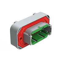 Amphenol SINE Systems ATM15-12PC-BM02 Connectors Str Flng Mnt PCB Rcp 12POS Gry Gld Cont C