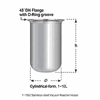 DaiHan SL.Rea7013 Reaction Vessel, Stainless-steel, Vacuum, Round Bottom, DN150, 5Lit