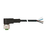Murrelektronik 7000-12341-6141000 Connectors M12 female 90 with cable, PVC 4x0.34 bk UL/CSA 10m
