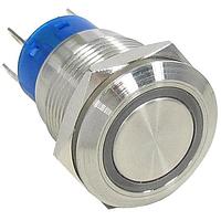 Alcoswitch - TE Connectivity AV1921E724Q04 Anti-Vandal AV19 DPL 3A MOVE RING LED BLUE 24V