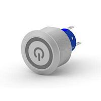 Alcoswitch - TE Connectivity 1-2317658-0 Pushbutton Switches AV25 SPL 3A MOVING RING POWER BLUE 24V