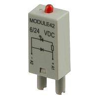 Carlo Gavazzi MODULE62 Carlo Gavazzi Protection Module for ZMI, ZD, ZDM Sockets series, with LED Red, Operating Voltage 6-24V