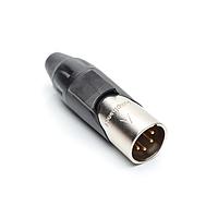 Amphenol Audio AX4M0M-AU Connectors 4P PIN M PLUG GLD W BLK MRK SLEEVE