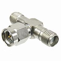 Fairviewmicrowave SM4946 SMA T Adapter Female (Jack)-Male (Plug)-Female (Jack)