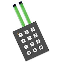 NKK Switches FMBP12BF Keypads 12KEY NONILLUMINATED MEMBRANE SWTCH GRAY