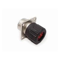 Amphenol SINE Systems RT00148PNHEC Connectors Receptacle, Square Flange, 8 Position, Male, Shell Size 14, and End Cap with Individual Wire Sealing