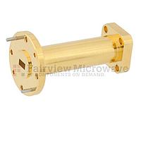 Fairview SMW22TS28001 WR-22 to WR-28 Waveguide Transition 2 Inch Length Using UG-383/U to UG-599/U Flange