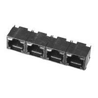 AMP Connectors - TE Connectivity 5558500-1 Modular Connectors / Ethernet Connectors 1X4 POS R/A RJ45 S/E