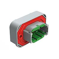 Amphenol SINE Systems ATM15-08PC-BM03 Connectors Str Flng Mnt PCB Rcp 8POS Gry Tin Cont C