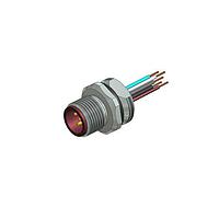 Amphenol CONEC 43-01050 Connectors MALE SOCKET M12X1 W/WIRES FRONT MNT HT