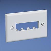 Panduit CFPSL6WH Electrical Enclosures Faceplate 6 Port Classic Sloped Whit