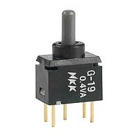 NKK Switches G19AP Process Sealed Ultra-Miniature Toggles SPDT ON-OFF-(ON)