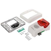 AMSECO CHS-24RW Strobe Horn Colored Light Wall Selectable Horn/Strobe, Red Lens, White