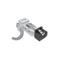 Amphenol Canada DRPC11B008040 Modular Connectors / Ethernet Connectors Cable, Cat6A, Industrial RJ45, 90 deg  left exit to pigtail, 26AWG, 2.0m, 50u" gold