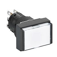 SCHNEIDER XB6EDW1B1P Pushbutton Switches IPB SPG Ret, Rect., white, 24V, 1 NO/NC