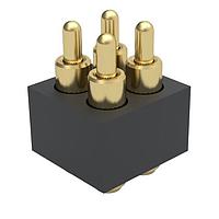 Mill-Max 855-22-004-30-004101 Spring-Loaded Low-Profile 4 Pos. .050" Pitch SMT Spring-Loaded Connector, Double Row