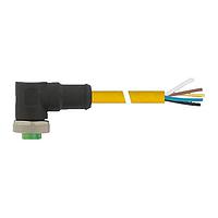 Murrelektronik 7700-A4031-UBC1000 Connectors Mini (7/8) 4 pole, Female 90 w/ Cable, PVC 4x16 AWG ye UL/CSA, STOOW 10m