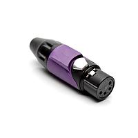 Amphenol Audio AX4FB7M-AU Connectors 4P SOCKET F PLUG BLKGLD W VLT MRK SLV