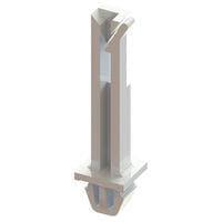 Essentra Components VMCGLE-31M-01 Snap-In Card Guide,Vert Mnt,Nat,31.8 in Hgt