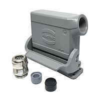 HARTING 10200160000 Connector Kits HAN 16A 16P+GRD METL SIDE ENTRY HOOD STRT