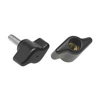 Davies Molding 3084BK Bar / T Knob 32mm Diam. M8X1.25 Female Insert