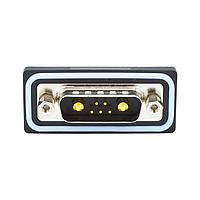 NorComp CDFR7W2113L411 Mixed Contact D-Sub Connectors 7W2 R/A solder M FL 4-40 int thrd 40 Amp