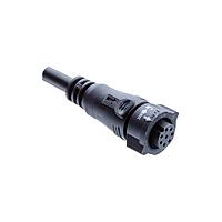Amphenol LTW BB-04AFFM-QL8E03 Sensor Cables / Actuator Cables X-Lok, Standard Size, Plastic, 10A, 04 pins, Female Connector, Female Contact, Straight, Push Lock, Overmolded, Length 3000mm, IP68