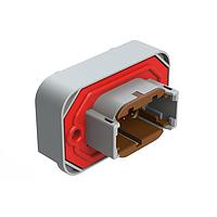Amphenol SINE Systems ATM15-08PD-BM03 Connectors Str Flng Mnt PCB Rcp 8POS Gry Tin Cont D