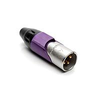 Amphenol Audio AX3M7M-AU Connectors 3P PIN M PLUG GLD W VLT MRK SLEEVE