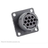 Eaton Souriau-Sunbank UTSX01210SW Receptacles Square flange receptacle, without backshell, for 10 female contacts, IP68/69K, keying W