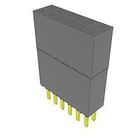 Samtec ESW-106-69-G-D Stackthrough .100" Elevated Socket Strip