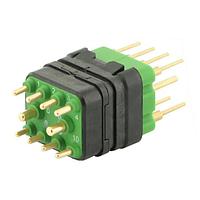 Eaton Souriau-Sunbank 8MQ2M9910RB046 Modular Connectors - Push Pull MQuick module, unsealed, with male straight PCB contacts, tin lead plated