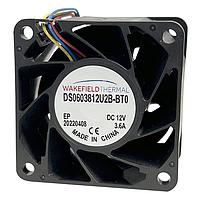 Wakefield Thermal DS0603812U2B-BT0 Tubeaxial DC Server Fan, 60x60x38mm, 12VDC, 78.1CFM , 3.36A, 40.32W, 71.5dBA, Ball, 4 Wire
