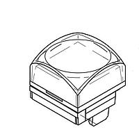 NKK Switches AT3178JB Sculptured Cap KP04 ILLUM PUSHBUTTON CAP