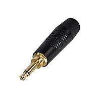 REAN RTP2C-B-D Phone Connectors MONO 2 POLE BLACK/GOLD - BULK