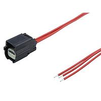 Molex 226461-1032 OTS Cable Assembly MX64 Female-to-Pigtail OTS Cable ASSY 1R 150mm Len Tin Plating 3 CKTS BLK