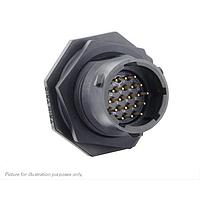 Eaton Souriau-Sunbank UTSX714D19PY32 Receptacles Jam nut receptacle & hold down clips,without backshell, with 19 male PCB contacts, IP68/69K in unmated conditions, keying Y