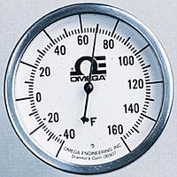 OMEGA HL-200-1000F 2.37 in Dial Bimetal Hermetically Sealed Thermometer Handheld (1000 °F, 8 in)