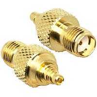 Linx Technologies - TE Connectivity ADP-SMAF-MMXM RF Adapters - Between Series SMA Jack to MMCX Plug Adapter