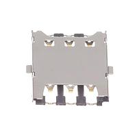 GCT (Global Connector Technology) SIM8050-6-0-14-01-A Card Connectors Nano SIM Push Pull, 6P, SMT, 1.35mm profile, 15u" gold, with Peg, Without switch, T&R