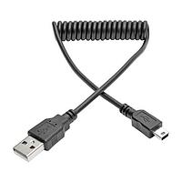 Tripp Lite U030-006-COIL USB Cables / IEEE 1394 Cables HiSpeedUSB 2.0Mini-B Coiled A-Mini-B 6'