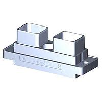 Amphenol Air LB France SIM2B45K Rectangular MIL Spec Connectors Receptacle Short flanged 2 Modules Composite Shielded Bright nickel Without polarization