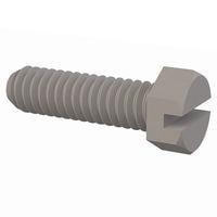 Essentra Components 012520X087 Hex Slotted Hex Slotted Screw, 1/4-20 Thread, 7/8 Lg