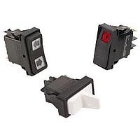 Carling Technologies VAD2UNN1-13300-000 Sealed Rocker Switch 20A 12VDC Amber LED ON-OFF DP Blk Act QC