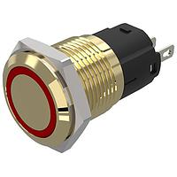 EAO 82-4351.0113 Panel Mount Indicators / Switch Indicators 82-4351.0113.indicator.-.16 mm.gold colour.flush/flat.ring.red.12 V.soldering terminal