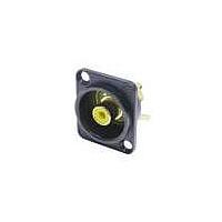 NEUTRIK NF2D-B-4 Chassis Mount Jack Jacks RCA D style Yellow/Black