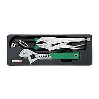 TOPTUL GBAT0303 Adjustable Wrench & Pliers Set (3 pcs)