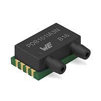 Wurth Elektronik 2513130810102 Board Mount Pressure Sensors WSEN-PDUS Differential Pressure Sensor I2C & analog horizontal pressure inlet barbed-port (+/-10 mbar)