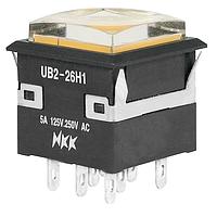 NKK Switches UB226KKW015D-1JD Pushbutton Switches 5A DPDT ON ON AMB